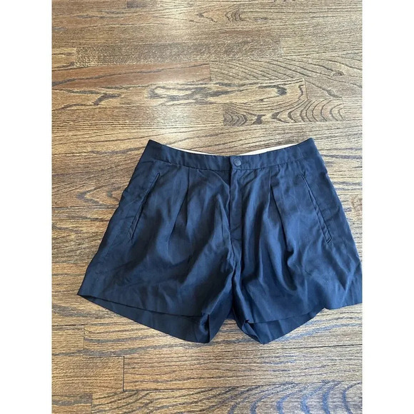 rag & bone New York Black Pleated Pocket Shorts Size 2 1072 - Picture 1 of 9
